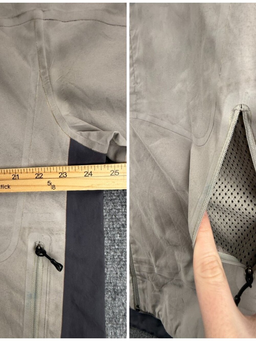 Patagonia CSS Men Jacket Gray Full Zip Large Chest Pocket Windbreaker Adult - Picture 10 of 16